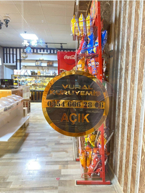 Mağazanıza Özel Açık Kapalı Tabelası 20X20Cm