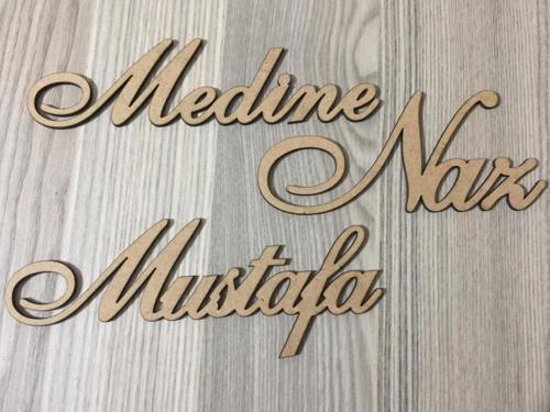 15X4 Cm Ahşap İsim Ham Renk Ahşap İsim 1 Adet Fiyatıdır