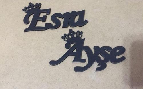 15X4 Cm Ebatlı 1 Adet Siyah Ahşap İsim