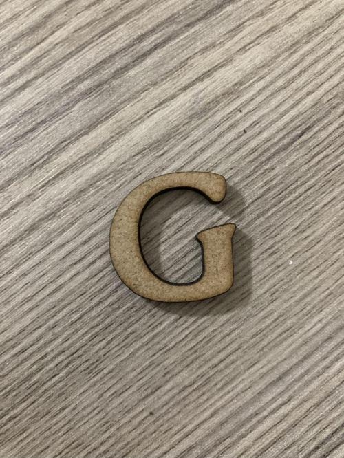 20 Adet 3 Cm Ham Ahşap G Harfi Ham Renk G