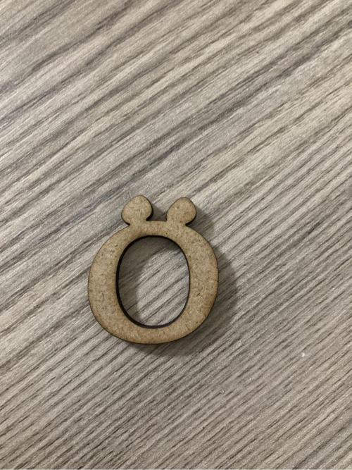 20 Adet 3 Cm Ham Ahşap Ö Harfi Ham Renk Ö