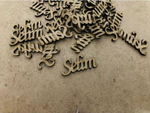 20 Adet Ham Ahşap 4X2 Cm Küçük İsim