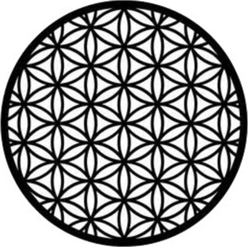 Siyah Yaşam Çiçeği Ahşap Mdf Duvar Dekoru