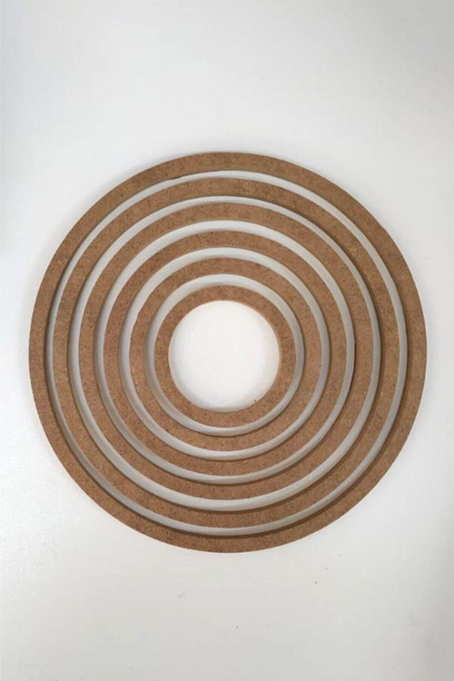 Makrome Halkası Ham Mdf 6 Farklı Boy