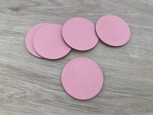 25 Adet Pembe Renk 7X7 Cm Tek Yüzü Renkli Boş Ahşap
