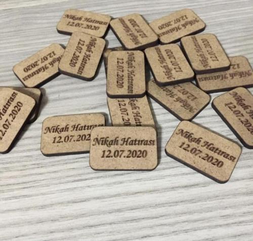 25 Adet Ahşap Etiket 3X2 Cm Ebatlı Ahşap Yazılı Etiket Süsleme Ürünü