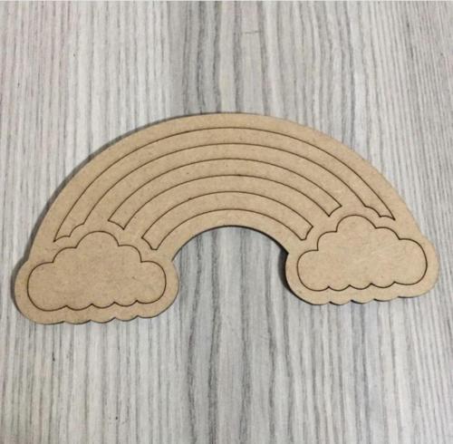 5 Adet 12 Cm Ebatlı Ham Ahşap Boyanabilir Gökkuşağı