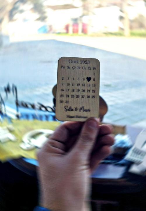 Kişiye Özel 50 Adet Ahşap Takvimli Söz Nişan Hediyeliği