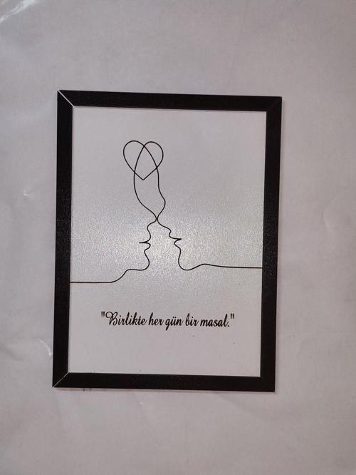 Kişiye Özel Ahşap Tablo – İsimli Ve Sevgi Sözlü Mdf Çerçeveli Dekoratif Duvar Tablosu (20X15 Cm)