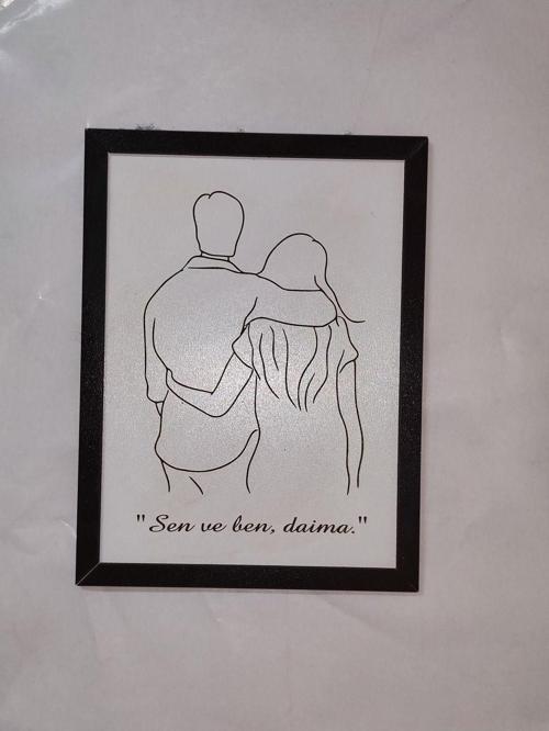 Kişiye Özel Ahşap Tablo – İsimli Ve Sevgi Sözlü Mdf Çerçeveli Dekoratif Duvar Tablosu (20X15 Cm)