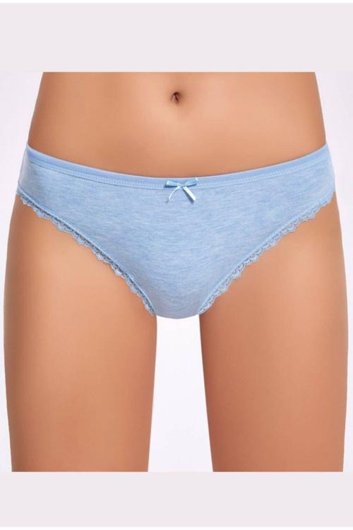 Kadın Melanjlı Dantelli Bİkini Külot 278 - 12 Adet