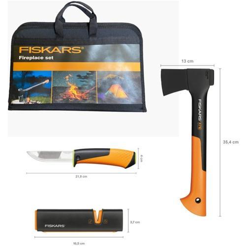Fireplace Set Parçalama Baltası Xs-X7 + Bileyicili Ağır İş Bıçağı + Balta ve Bıçak Bileyici
