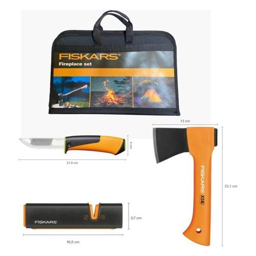 Fireplace Set Parçalama Baltası Xxs-X5 + Bileyicili Ağır İş Bıçağı + Balta ve Bıçak Bileyici