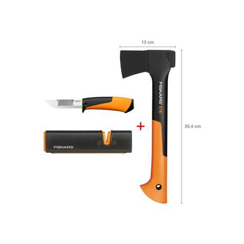 Parçalama Baltası Xs-X7 + Bileyicili Ağır İş Bıçağı + Balta ve Bıçak Bileyici