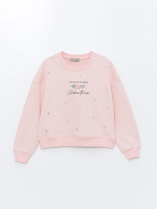 Kız Çocuk Taş Detaylı Sweatshirt