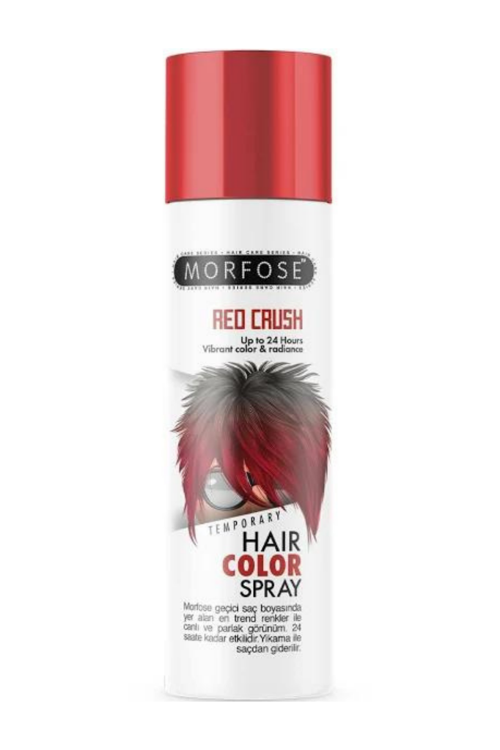 24 Saate Kadar Etkili Renkli Saç Spreyi Kırmızı Red Crush 150 Ml