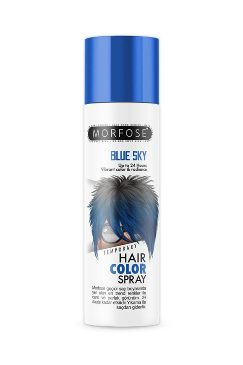 24 Saate Kadar Etkili Renkli Saç Spreyi Mavi Blue Sky 150 Ml