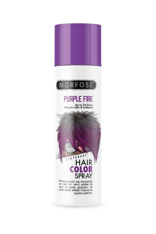 24 Saate Kadar Etkili Renkli Saç Spreyi Mor Purple Fire 150 Ml