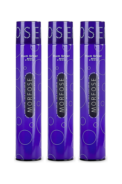 Saç Spreyi Mor Mega Strong (Mega Tutuş) 400 Ml 3 Adet
