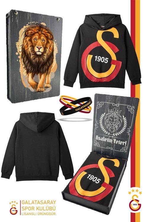 Orijinal Lisanslı Büyük Logo Çocuk Sweat + Bileklik Set Hediyelik Ahşap Kutulu