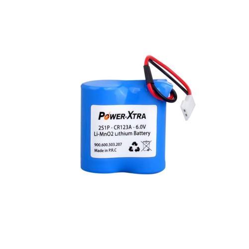 2S1P -  CR123A - 6.0V Li-MnO2 Lithium Batarya - Soketli