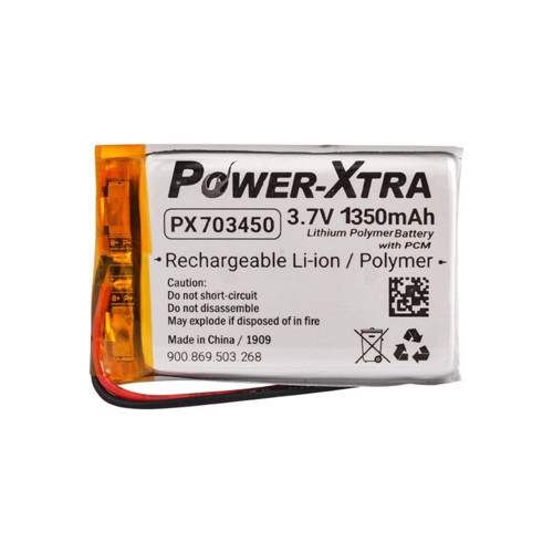 PX703450 - 3.7V 1350 mAh Li-Polymer Pil - Devreli