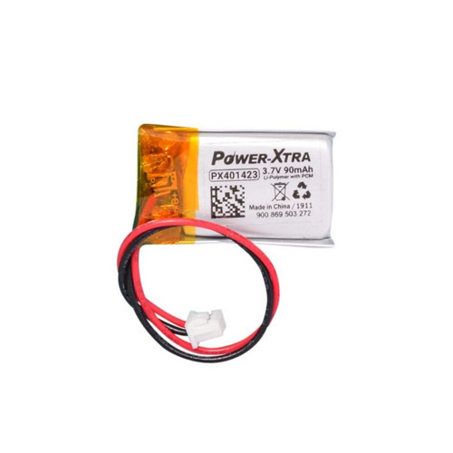 PX401423 - 3.7V 90 mAh Li-Polymer Pil - Devreli-Soketli-7cm