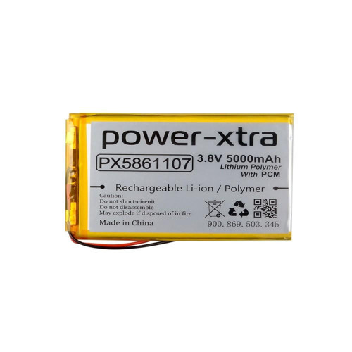 PX5861107 - 3.8V 5000 mAh Li-Polymer Pil - Devreli - 5.0A