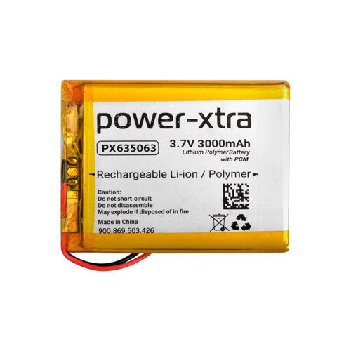 PX635063 - 3.7V 3000 mAh - Li-Polymer Pil - Devreli