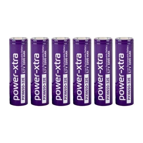 PX18650-32E - 3.7V 3200 Mah Li-ion Şarjlı Pil - 3C 6 Lı Paket