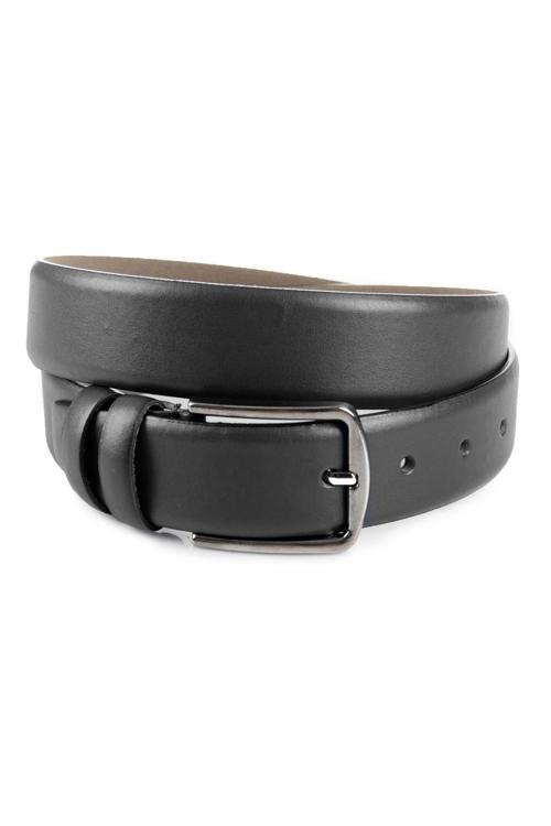 Erkek Siyah Klasik 3,5 cm Mat Suni Deri Kemer 1701350