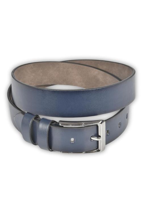 Erkek Lacivert 4 cm Eninde Demir Tokalı Suni Deri Spor Kemer 2402613