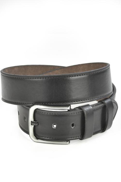 Erkek Siyah 4,5 cm Eninde Kenarları Desenli Tokalı Suni Deri Kot Kemeri 2402609