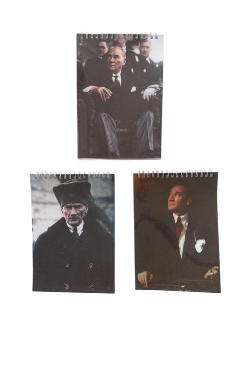 3 Adet A5 Not Defteri Mustafa Kemal Atatürk Serisi