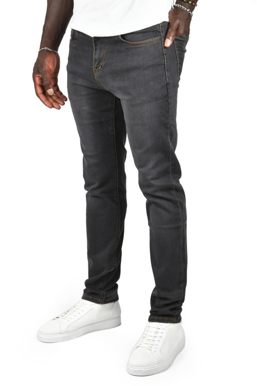 Erkek Füme Likralı Fermuarlı Düz Jean Kot Pantolon 2407203