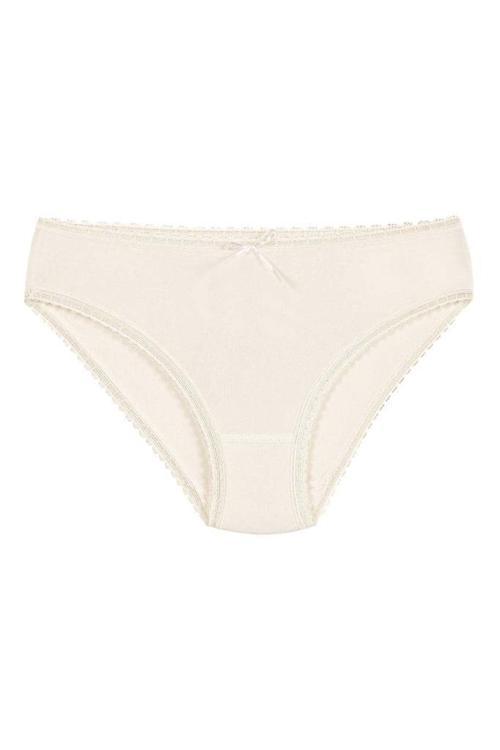 6 Adet Yıldız Bayan Bambu Dantelli Bikini Külot Ekru 3882