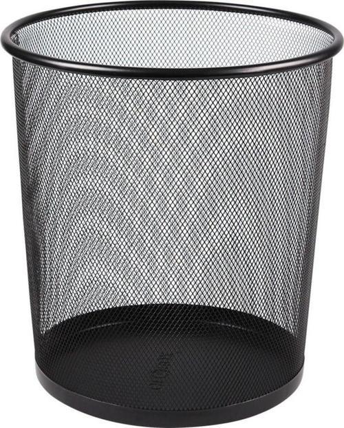 Metal Delikli Çöp Kovası 10 Lt Siyah Renk