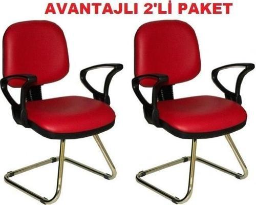 Kozmo Bekleme Koltuğu Avantajli 2'Li Paket Z Ayak Kirmizi