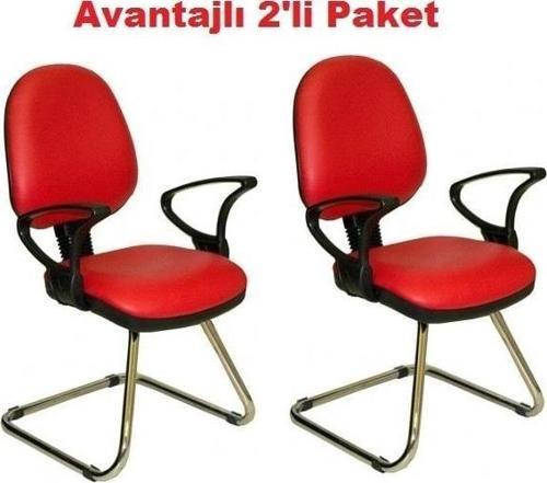 Kozmo Şef Bekleme Koltuğu Avantajli 2'Li Paket Z Ayak Kirmizi