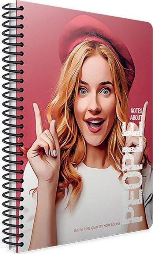 People Spiralli Sert Kapak Defter 17 x 24 120 Yaprak Çizgili
