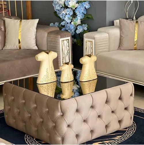 Kare Chester 75X75 Camlı Sehpa