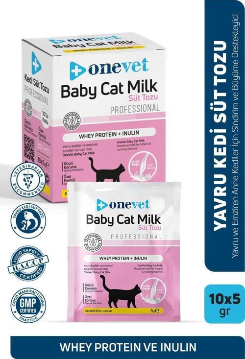 Yavru Kedi Süt Tozu Şase Sindirim Ve Büyüme Destekleyici Emziren Anne&Yavru Kediler İçin 10X5 Gr