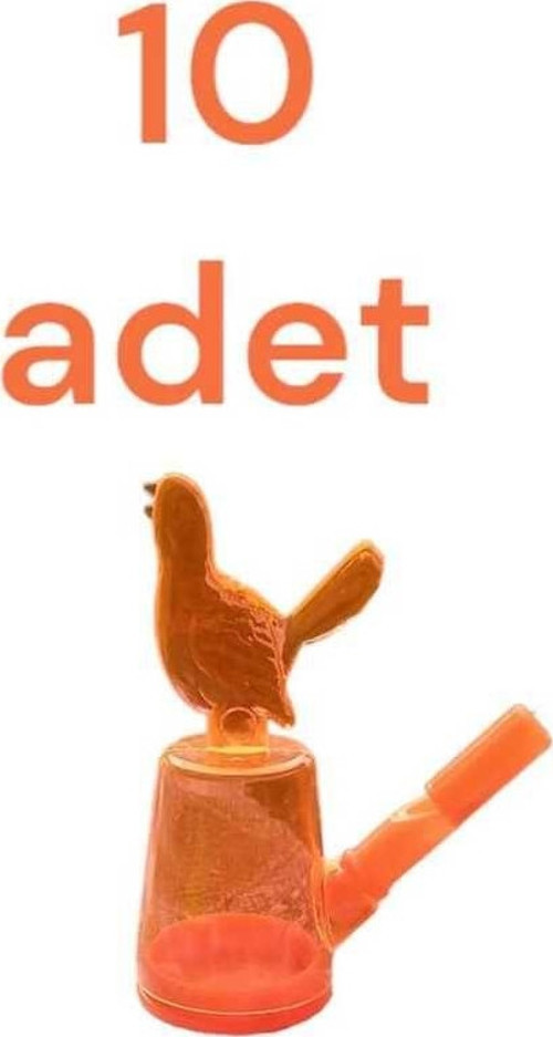 10 adet turuncu sulu horoz düdük