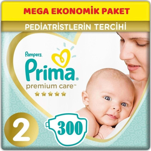 Bebek Bezi Premium Care 2 Numara Mega Ekonomik Paket 300 Adet