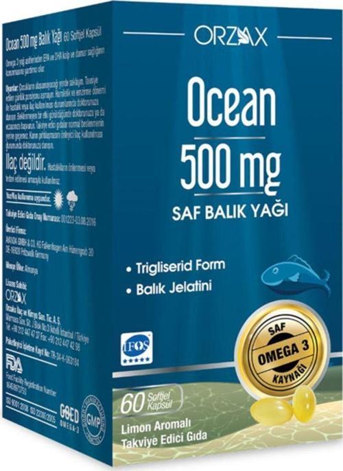 500mg Omega-3 Balık Yağı 60 Kapsül