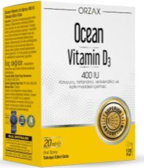 Çocuklar Ve Yetişkinler Için D3 400 Iu Sprey 20 Ml