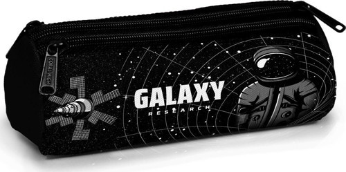 Kids Siyah Galaxy Desenli Üç Bölmeli Kalem Çantası 11171