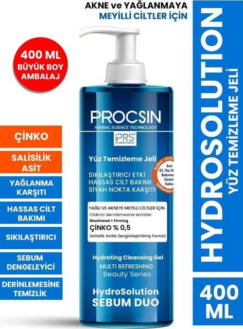 Procsın Hydrosolution Akne Karşıtı Yağ Dengeleyici Yüz Temizleme Jeli 400 Ml