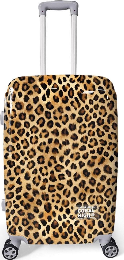 Kahverengi Leopar Desenli PC Orta Boy Valiz (60cm) 16842