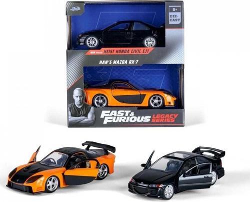 Jada 1/32 F&F Legacy Series Heist Honda Civic EJ1 / Han Mazda RX-7